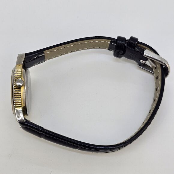 VTG Pierre Nicol Women Watch 24MM Cream Dial New Black Leather Bands New Battery main image 5